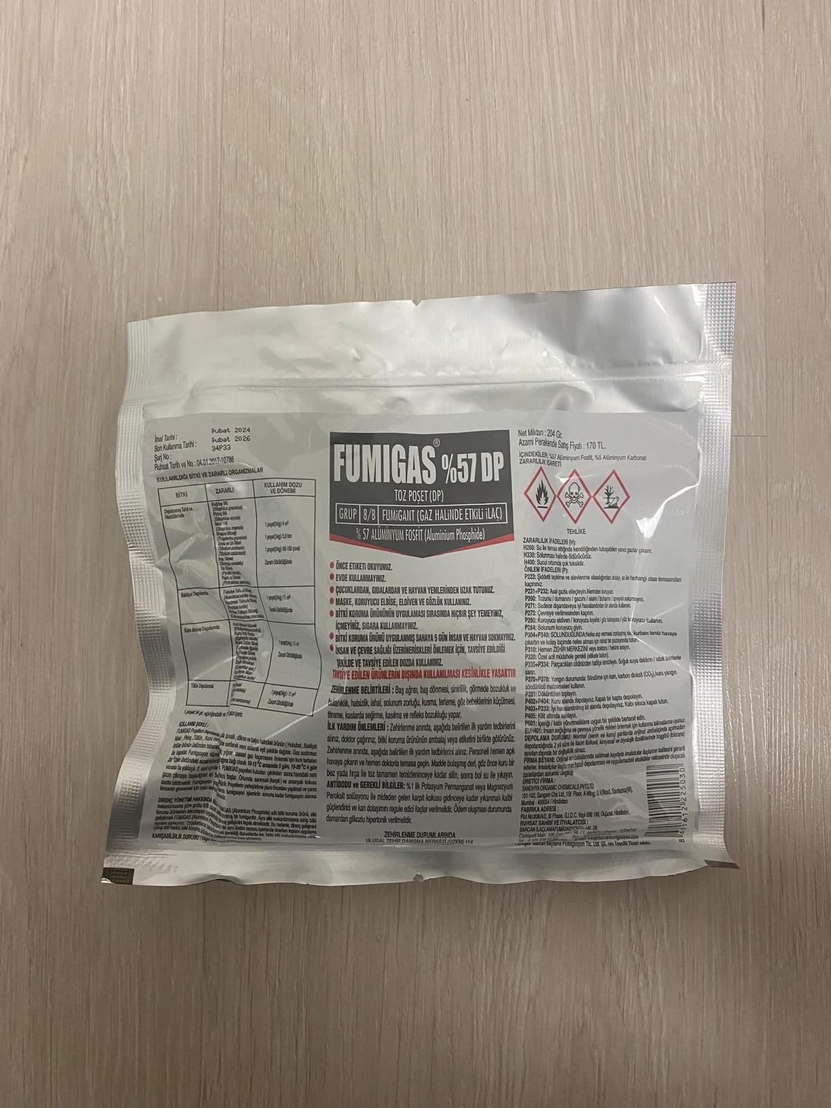 FUMIGAS %57 DP Toz Poşet